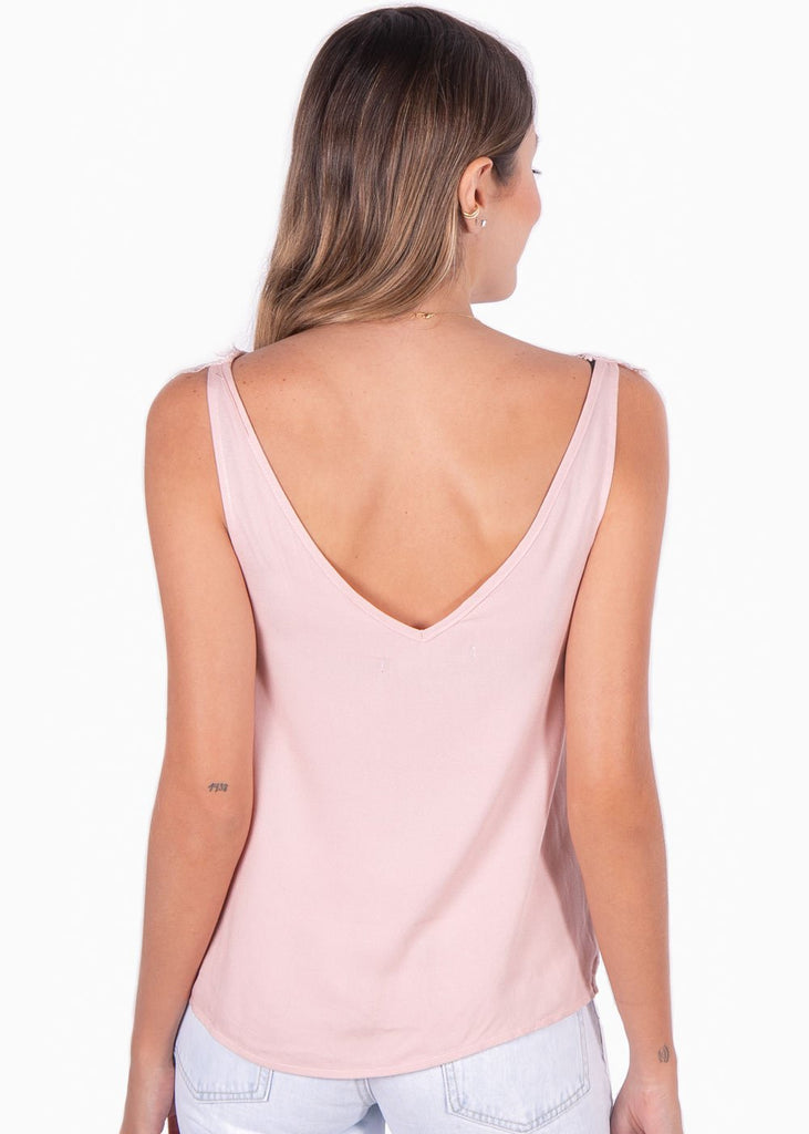 Blusa de tiras con detalle de encaje para mujer - Flashy