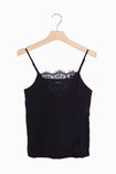 Blusa de tiras con encaje en escote para mujer - Flashy