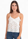 Blusa de tiras con flores para mujer - Flashy
