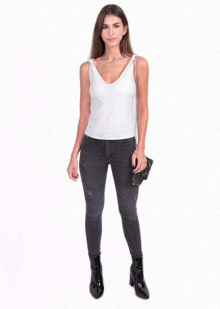 Blusa de tiras con moños para mujer - Flashy