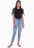 Blusa manga corta con puntos para mujer - Flashy