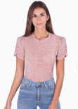 Blusa manga corta con recogido en mangas para mujer - Flashy