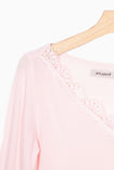 Blusa manga larga con guipure para mujer - Flashy