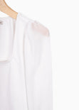Blusa manga larga con mangas en transparencia para mujer - Flashy