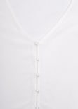 Blusa manga larga con perlas para mujer - Flashy