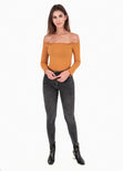 Blusa off shoulder manga larga para mujer - Flashy