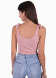 Body con escote cruzado y anudados en tiras para mujer - Flashy