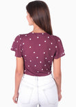 Body cruzado en tela transparente de puntos para mujer - Flashy