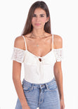 Body de encaje y bolero para mujer - Flashy