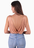 Body drapeado con escote cruzado para mujer - Flashy