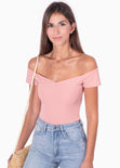 Body off shoulder manga corta para mujer - Flashy
