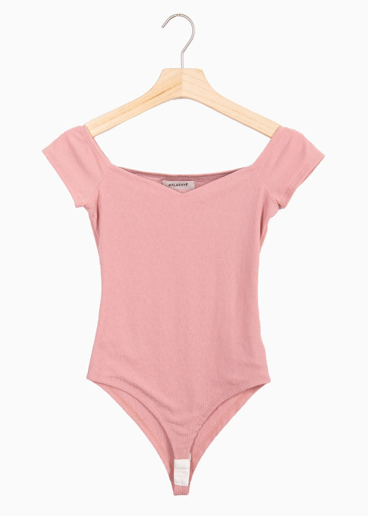 Body off shoulder manga corta para mujer - Flashy