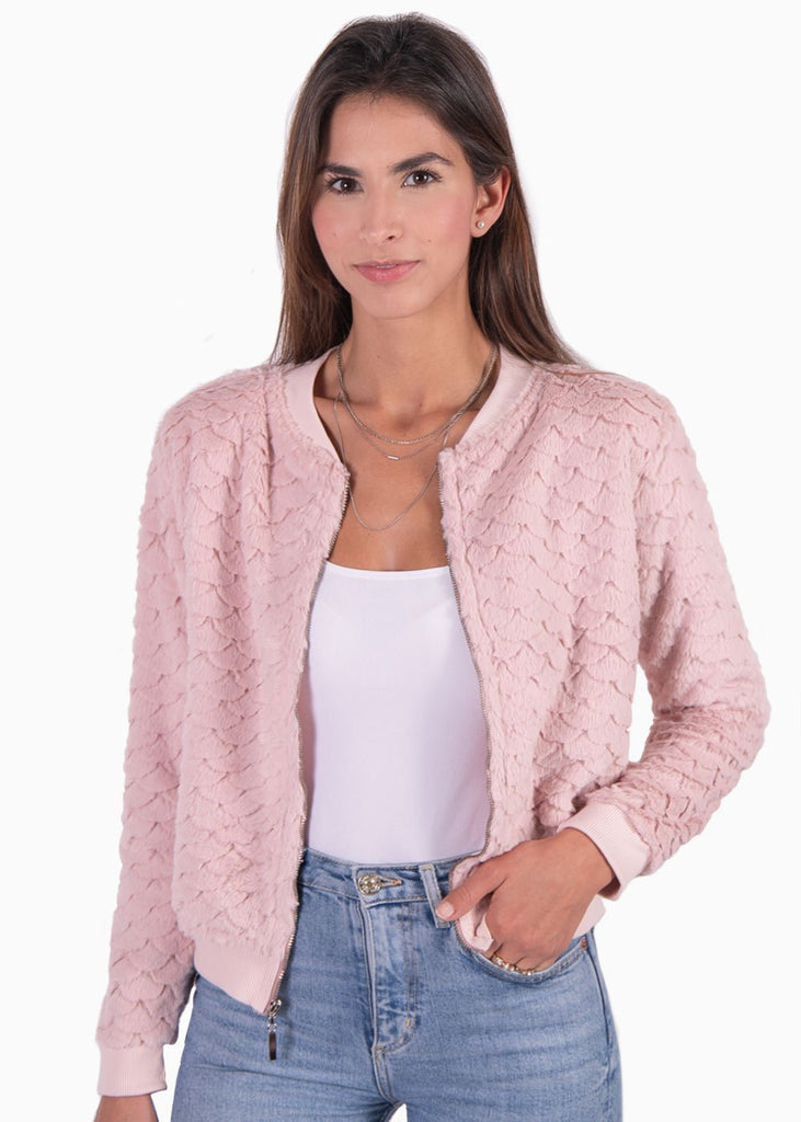 Bomber jacket con piel sintética para mujer - Flashy