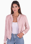 Bomber jacket con piel sintética para mujer - Flashy