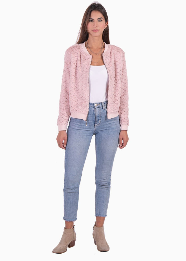 Bomber jacket con piel sintética para mujer - Flashy