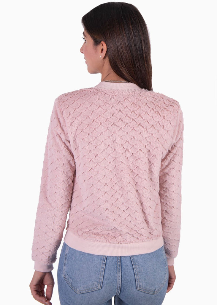 Bomber jacket con piel sintética para mujer - Flashy