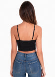 Bra top negro para mujer - Flashy