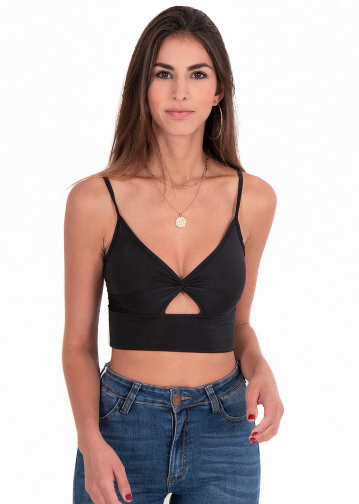 Bra top negro para mujer - Flashy