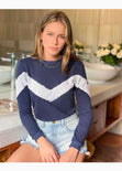 Buso con aplique de lentejuelas para mujer - Flashy