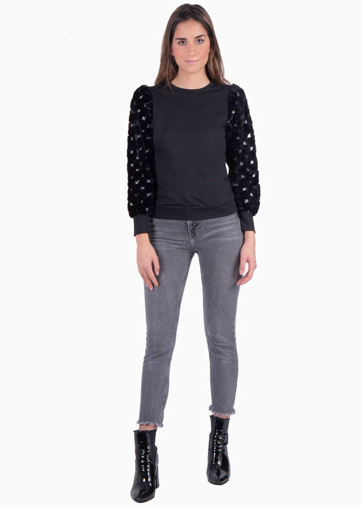 Buso con apliques en lentejuelas para mujer - Flashy