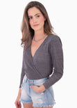 Buso cruzado con hombreras para mujer - Flashy