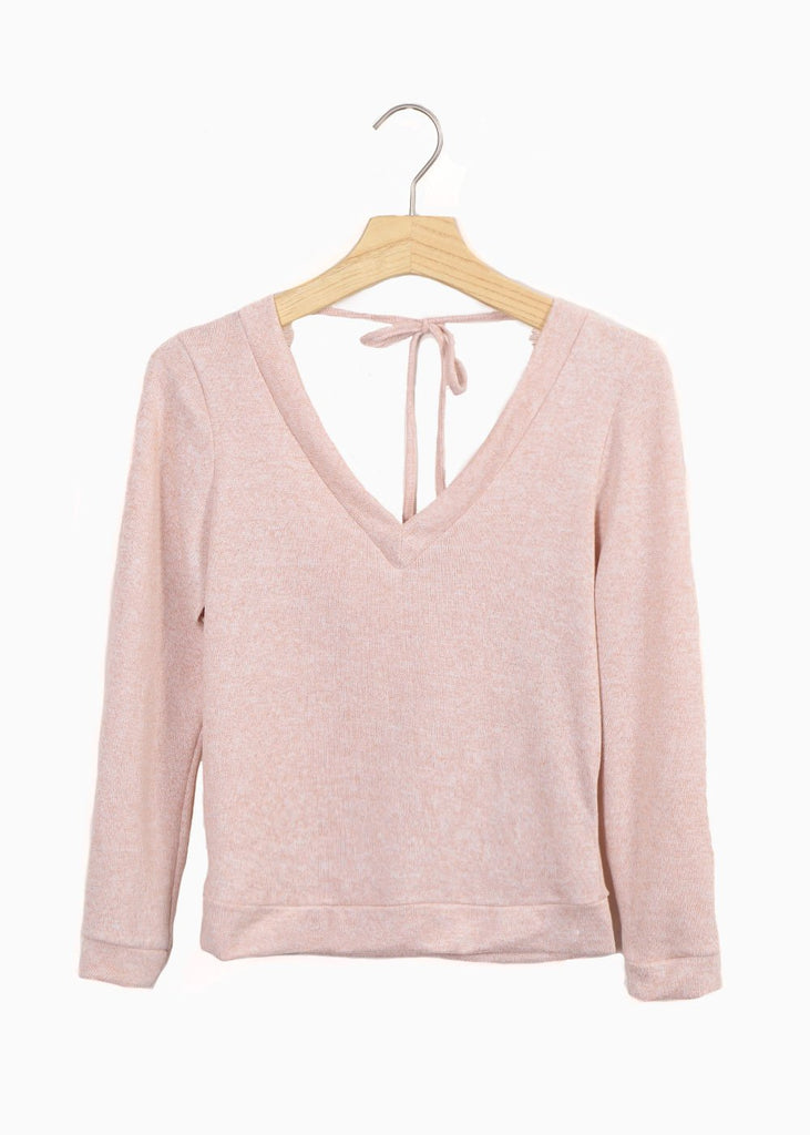 Buso cuello en v con encaje en espalda para mujer - Flashy