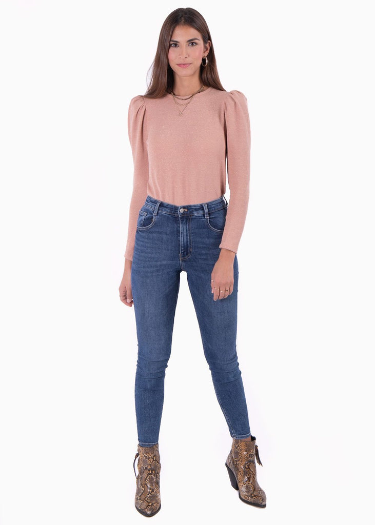 Buso manga larga con hombreras para mujer - Flashy