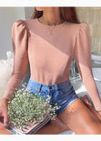 Buso manga larga con hombreras para mujer - Flashy