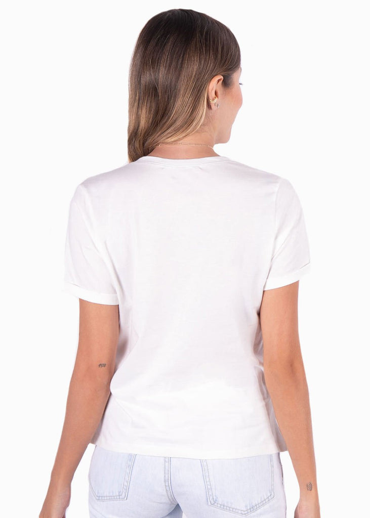 Camiseta con aplique de peluche "Girl PWR" para mujer - Flashy
