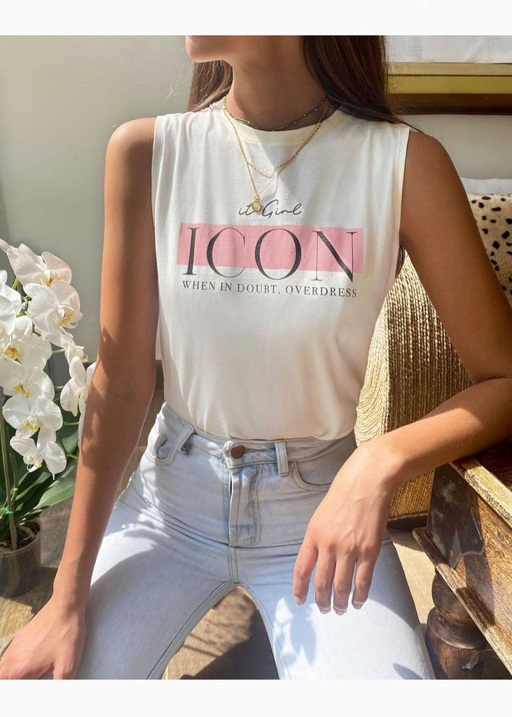 Camiseta con estampado "ICON" para mujer - Flashy