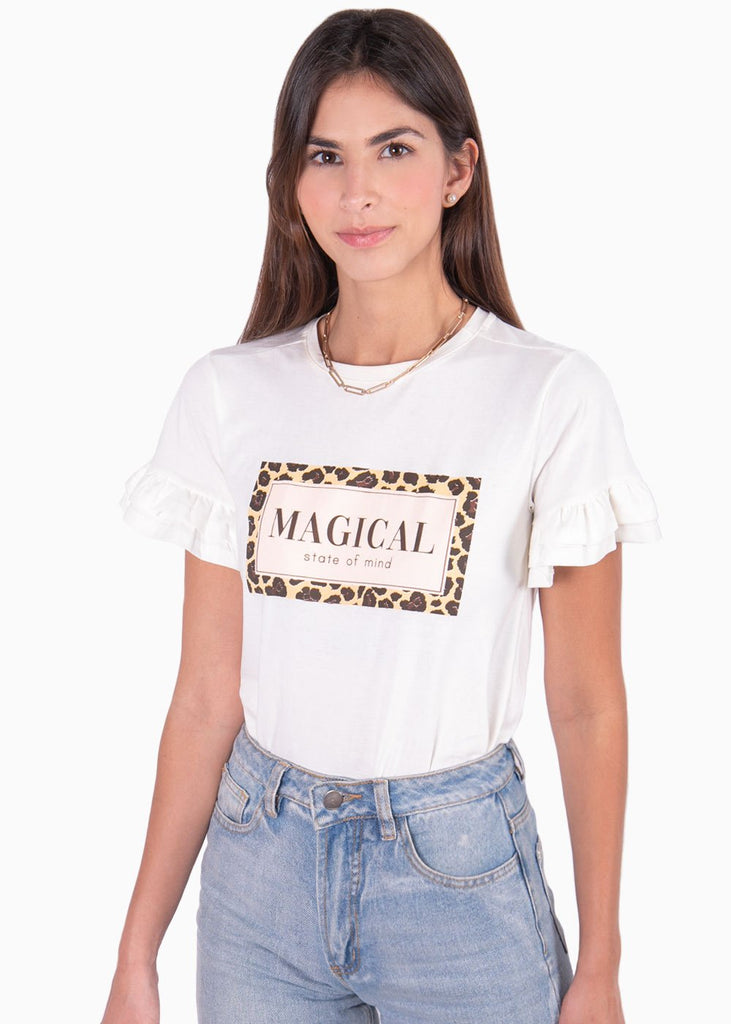 Camiseta con estampado de animal print "Magical" para mujer - Flashy
