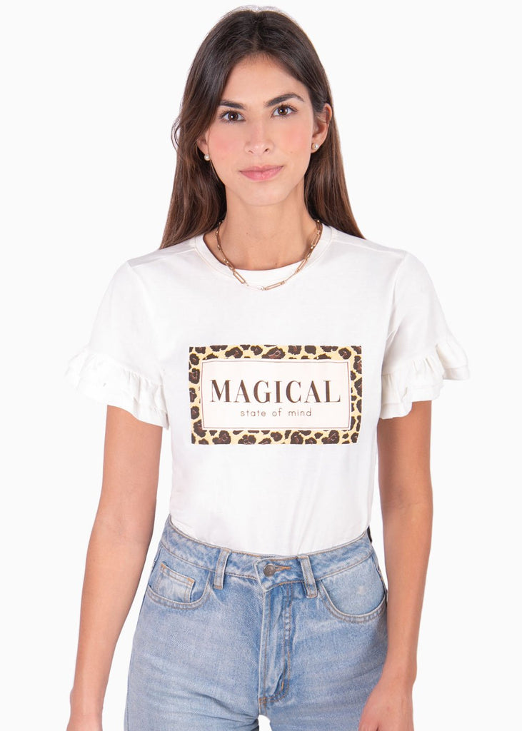 Camiseta con estampado de animal print "Magical" para mujer - Flashy