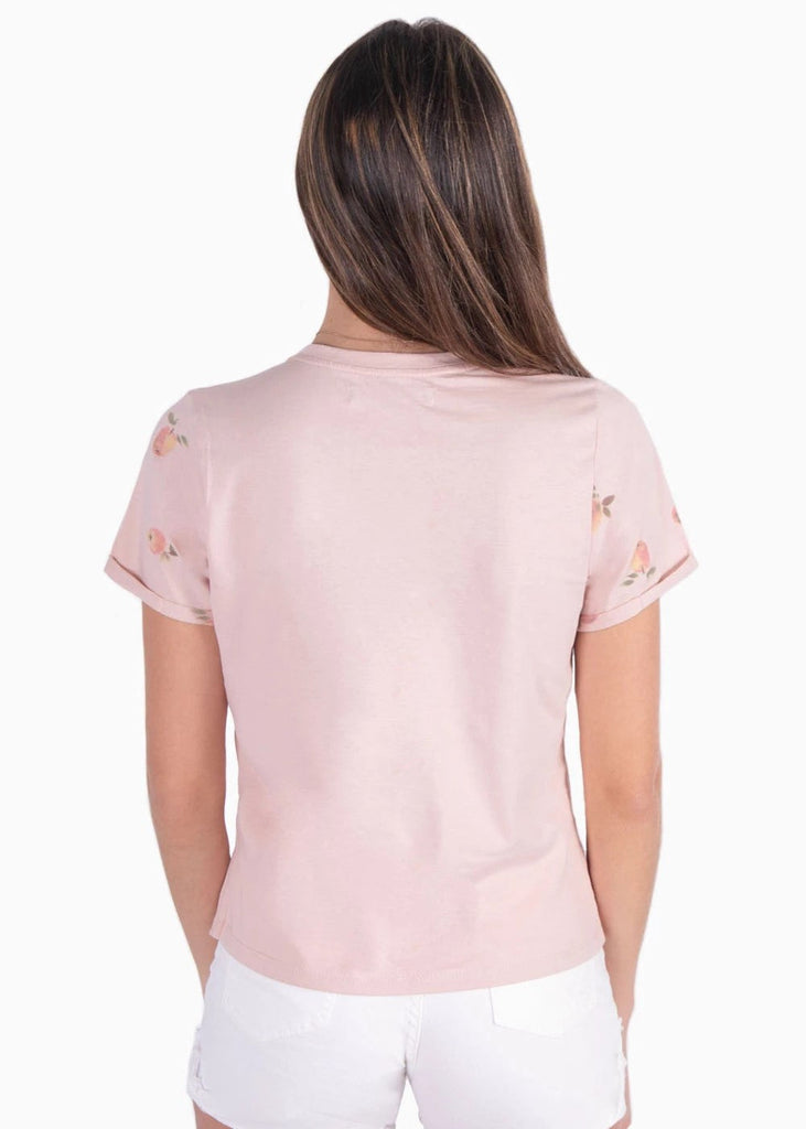 Camiseta con estampado de duraznos para mujer - Flashy