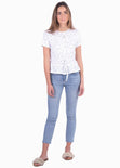 Camiseta con estampado de estrellas y anudados para mujer - Flashy
