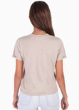 Camiseta con estampado "mistakes" color beige para mujer - Flashy
