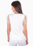 Camiseta con mangas abullonadas "have the courage and be kind" para mujer - Flashy
