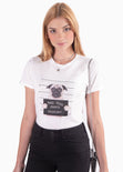 Camiseta estampada "Bad Dog" para mujer - Flashy