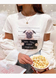 Camiseta estampada "Bad Dog" para mujer - Flashy