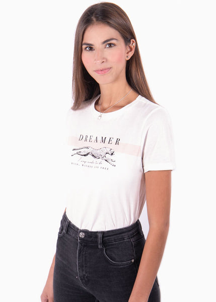 Camiseta estampada "Dreamer" para mujer - Flashy
