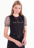 Camiseta estampada "Good vibes only" para mujer - Flashy