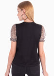 Camiseta estampada "Good vibes only" para mujer - Flashy