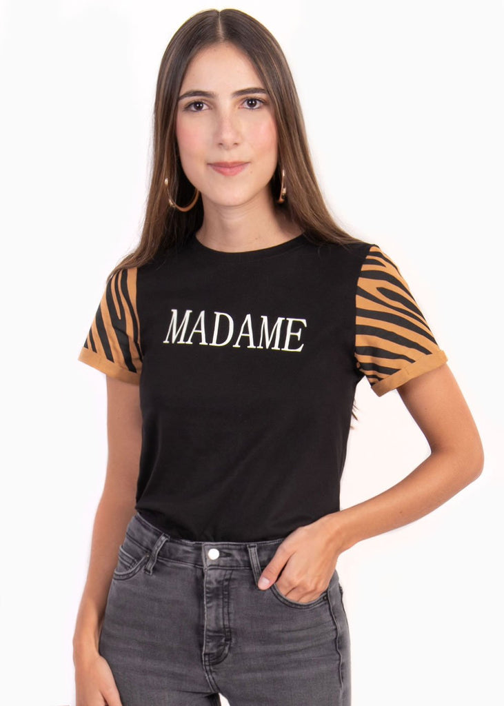 Camiseta estampada "Madame" para mujer - Flashy