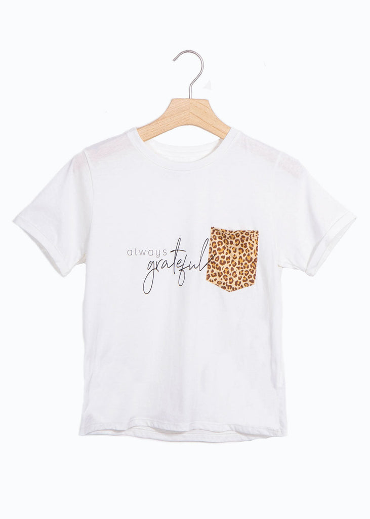 Camiseta estampada con bolsillo de animal print para mujer - Flashy