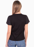 Camiseta estampada con mangas de ojalillo "Dreamer" para mujer - Flashy