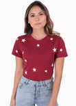 Camiseta estampada estrellas para mujer - Flashy