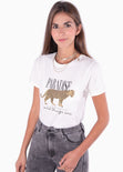 Camiseta estampada leopardo "Paradise" para mujer - Flashy