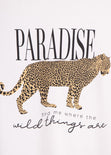 Camiseta estampada leopardo "Paradise" para mujer - Flashy