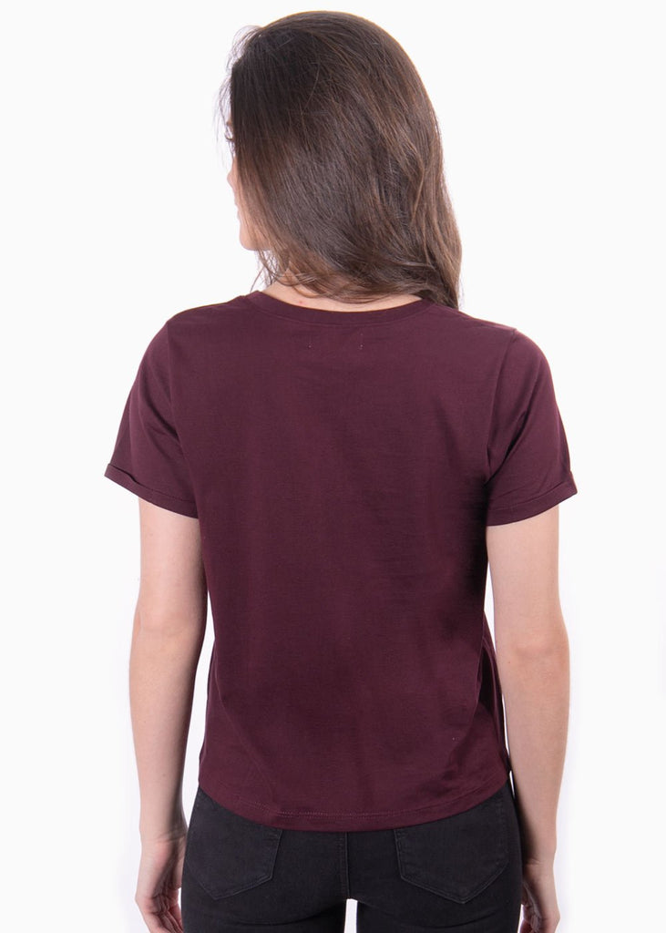 Camiseta estampada "wow" para mujer - Flashy