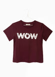 Camiseta estampada "wow" para mujer - Flashy