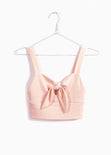 Crop top con anudado en escote para mujer - Flashy